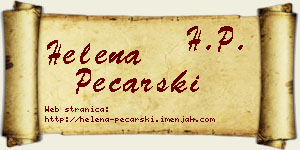 Helena Pecarski vizit kartica